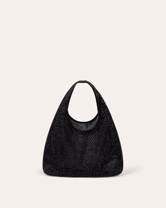 Small Mesh Sacchetto, Black Crystal