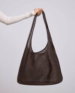 Large Mesh Sacchetto, Coffee 2